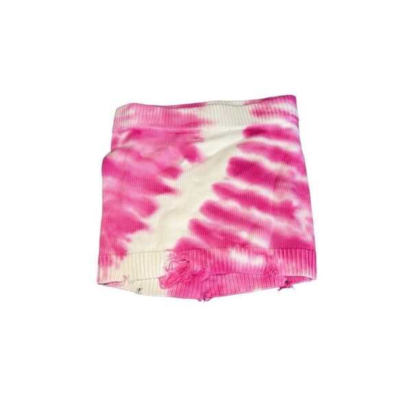Revolve SER.O.YA Skirt Womens Sz XS Pink Line Tie Dye Robin Mini Distressed Knit - Picture 2 of 8